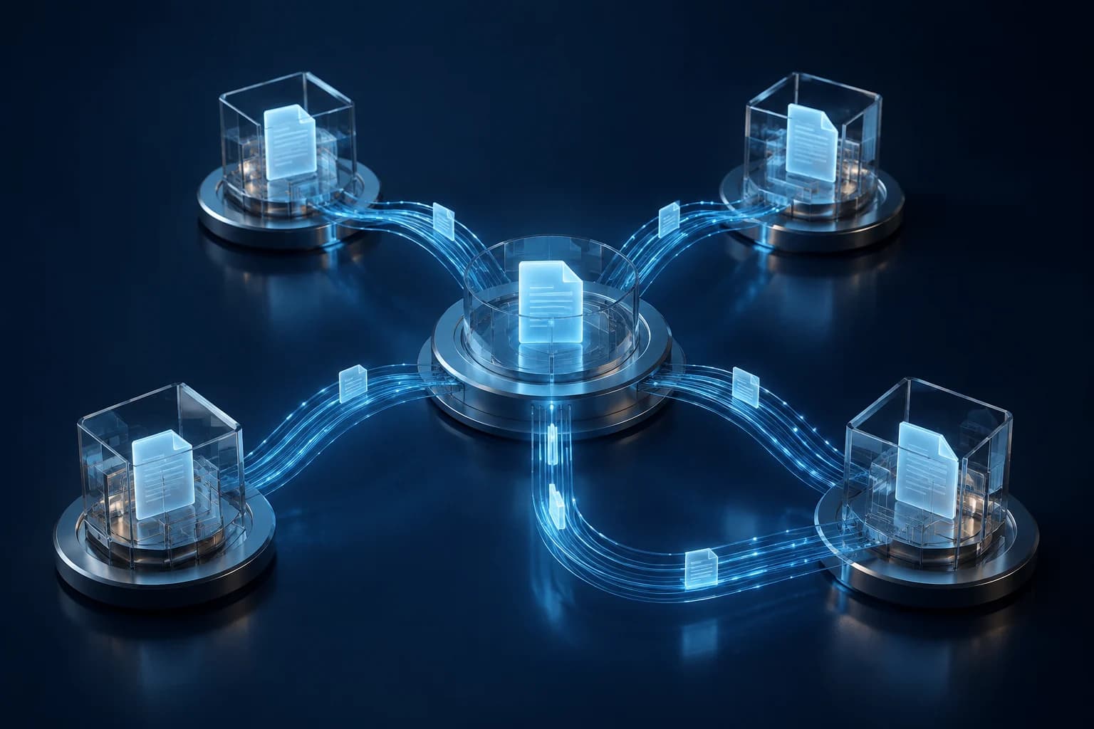 Abstract secure structured invoice exchange network